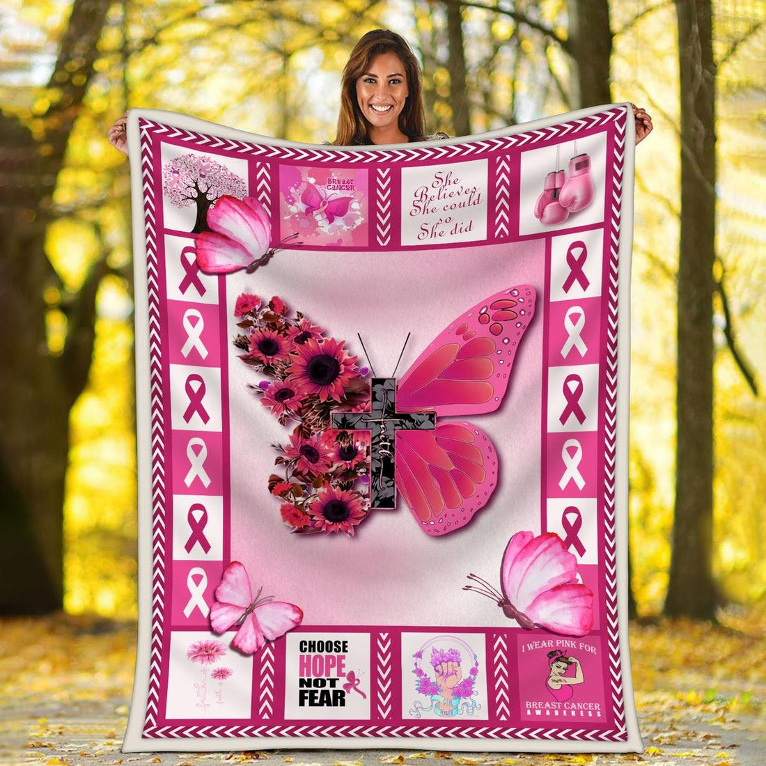 Blanket Breast Cancer Awareness - CustomsPig