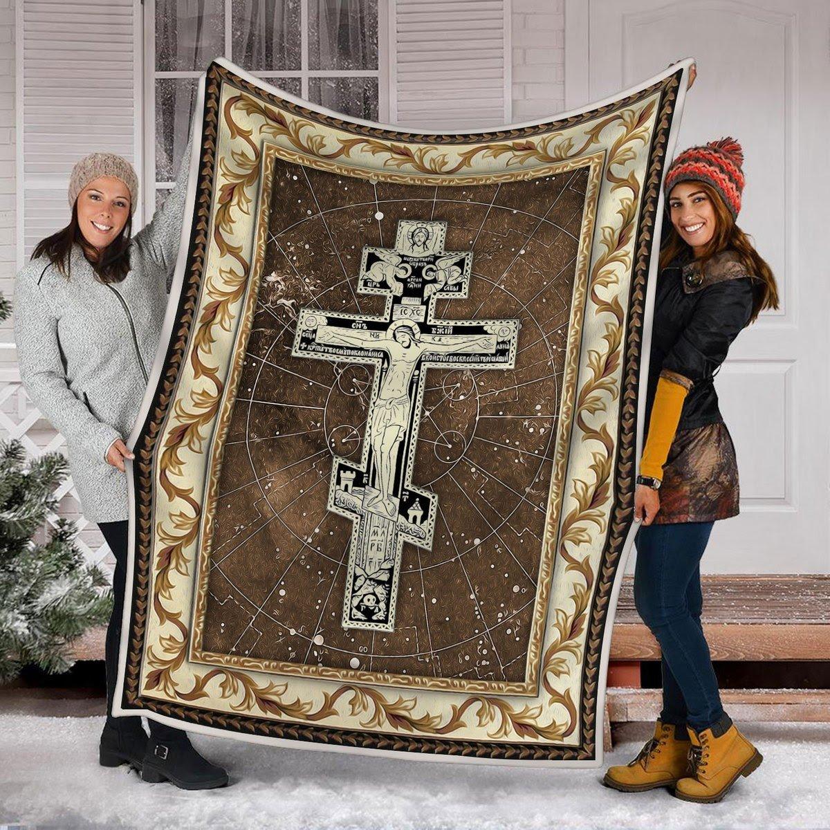 Blanket Eastern Orthodox Cross - CustomsPig