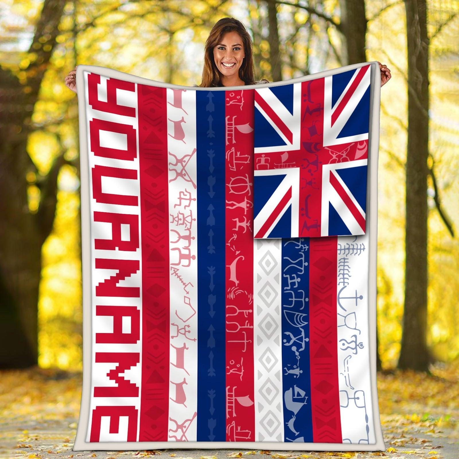 Blanket Hawaii Flag Personalized Custom Name - CustomsPig