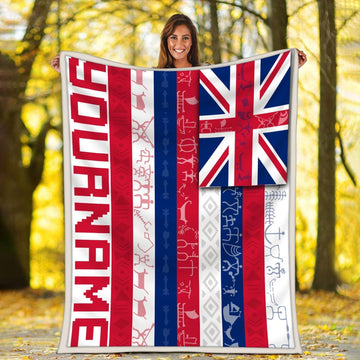 Blanket Hawaii Flag Personalized Custom Name - CustomsPig