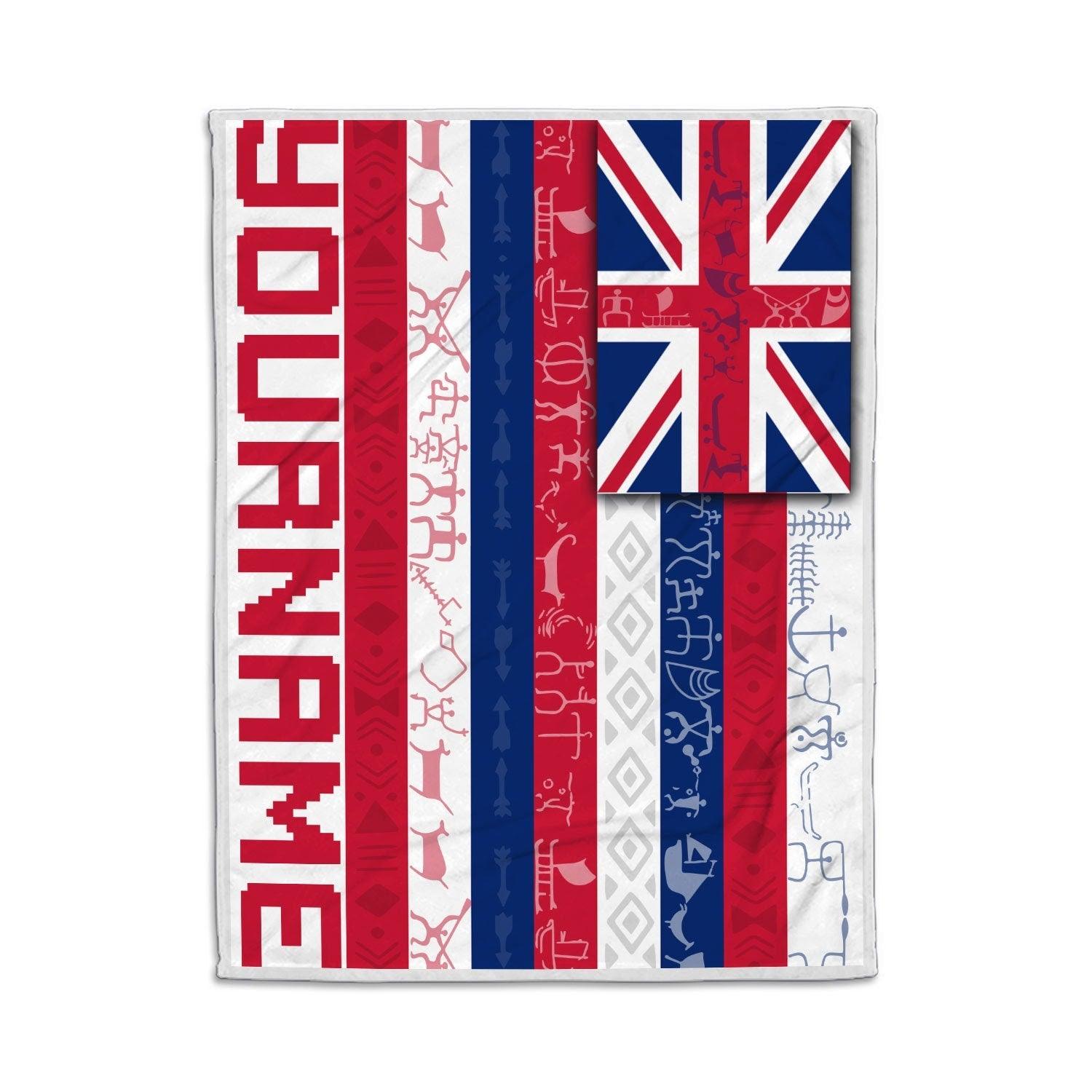 Blanket Hawaii Flag Personalized Custom Name - CustomsPig