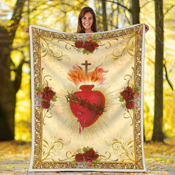 Blanket Jesus Heart - CustomsPig
