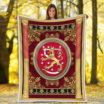 Blanket Republic of Finland Coat of Arms - CustomsPig