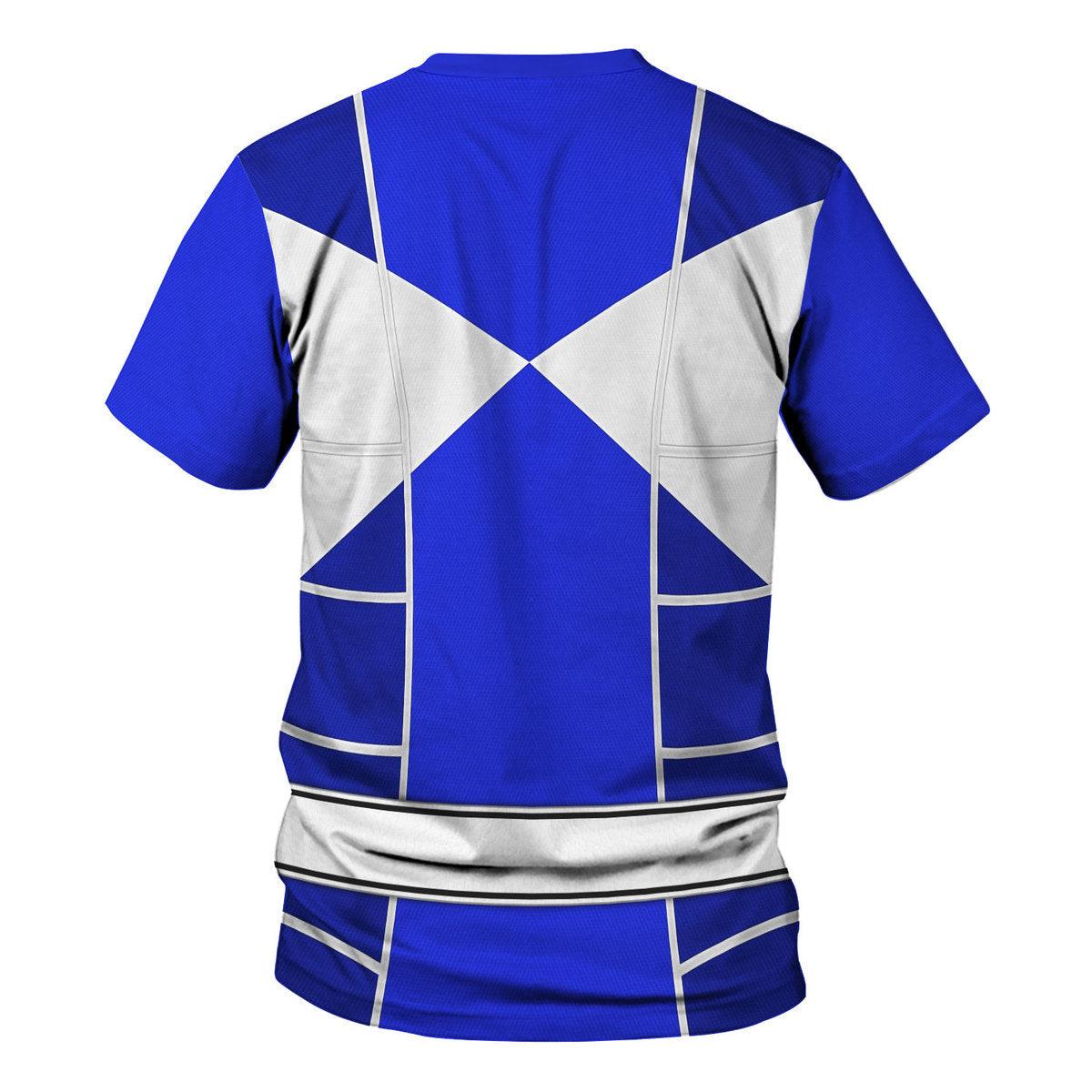 Blue Ranger Mighty Morphin Cosplay Hoodies Sweatshirt T-shirt Hawaiian - CustomsPig.com