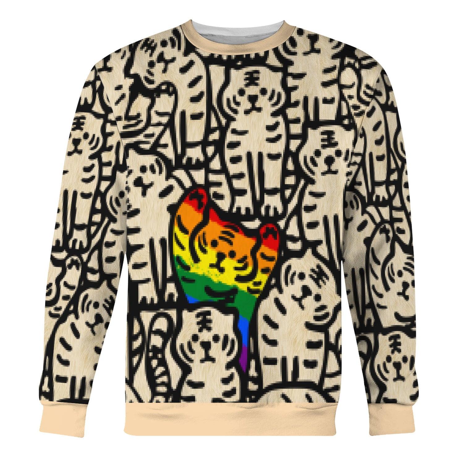 Cat LGBTQ+ Stand Out Hoodie T-shirt Tops - DucG