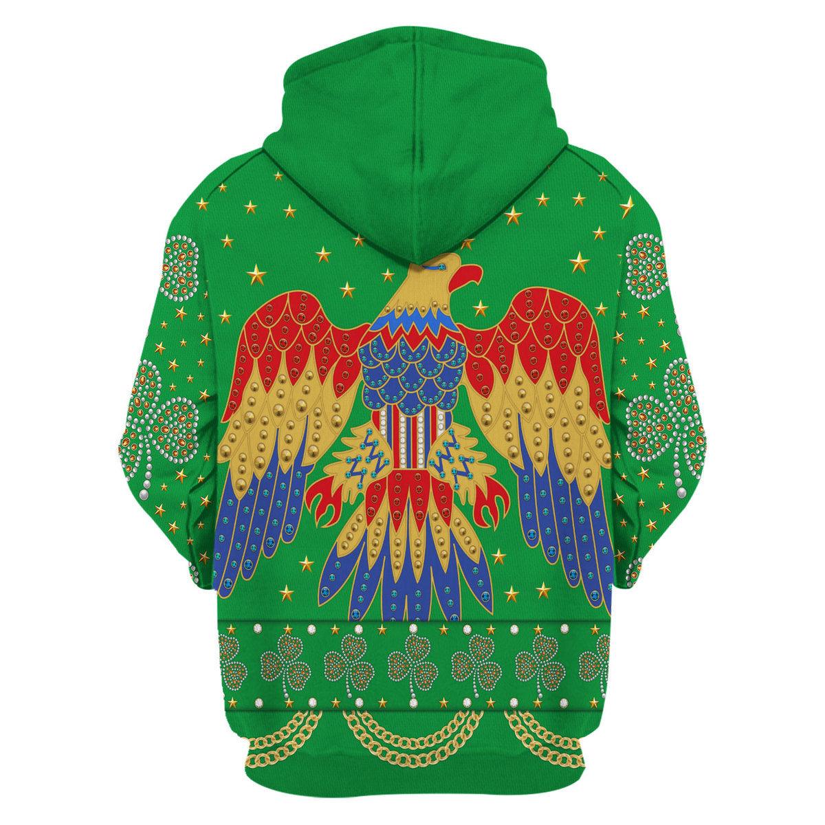 Celebrating the King: Elvis Presley EAGLE Costume for St. Patrick's Day Hoodie Sweatshirt T-Shirt Sweatpants - CustomsPig.com