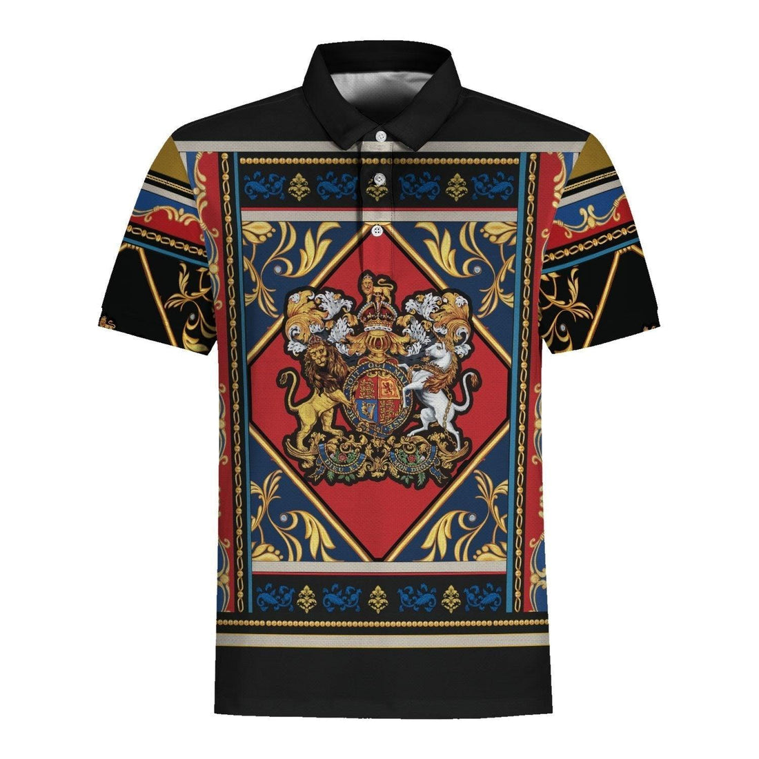 Coat Of Arms Yellow Lion Hawaiian Shirt / S Qm590