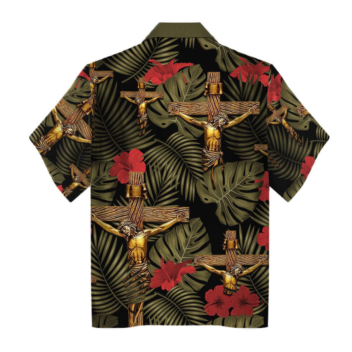 Crucifixion of Christ Hawaiian Shirt -  CustomsPig.com