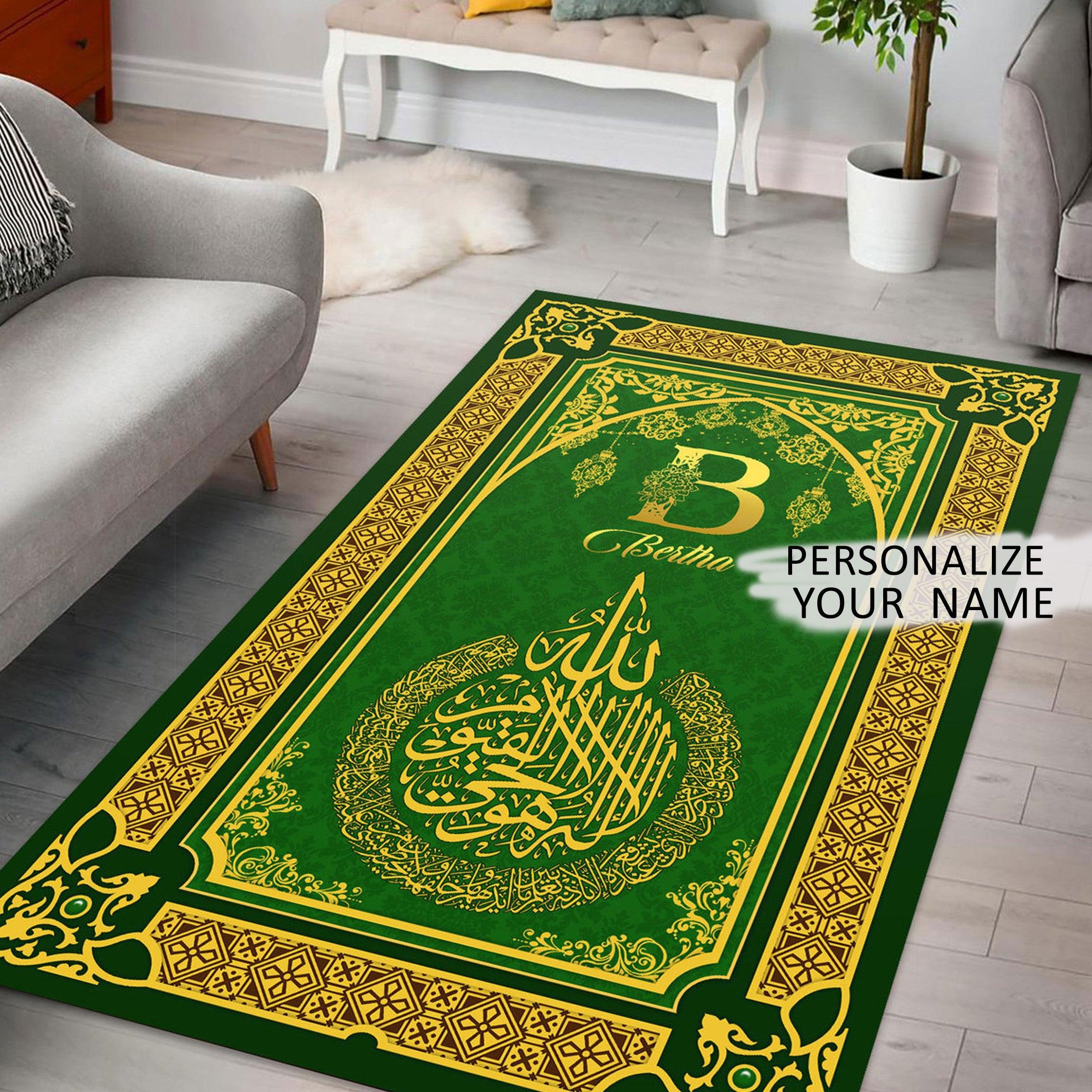 Custom Name Ayatul Kursi Prayer Rug - DucG