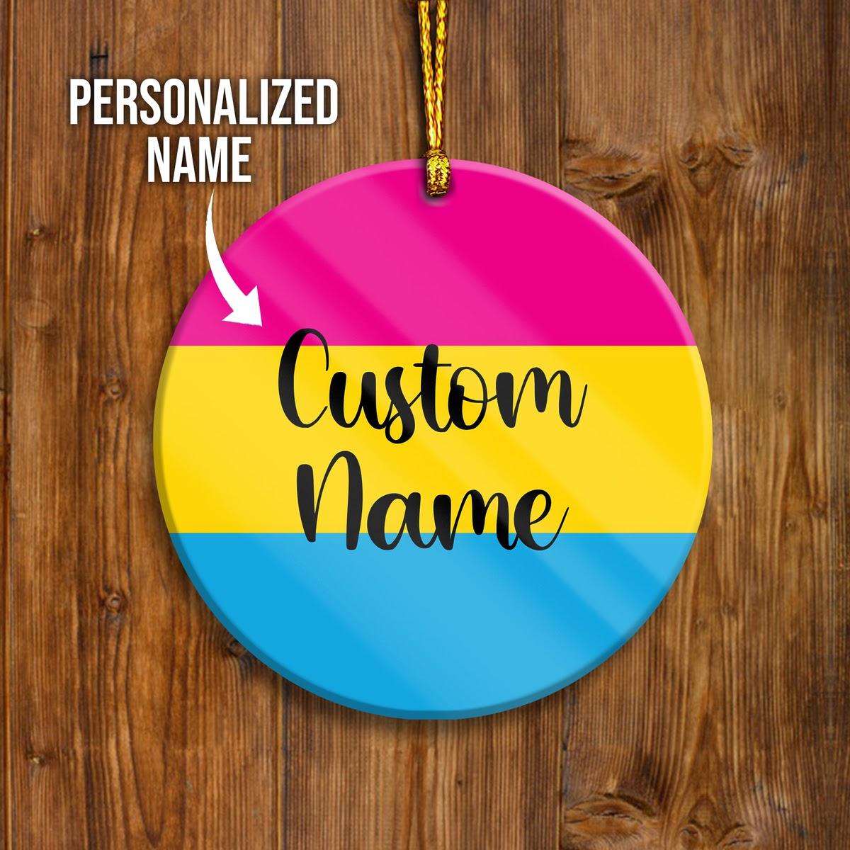 Custom Name Ornament Pansexual - CustomsPig
