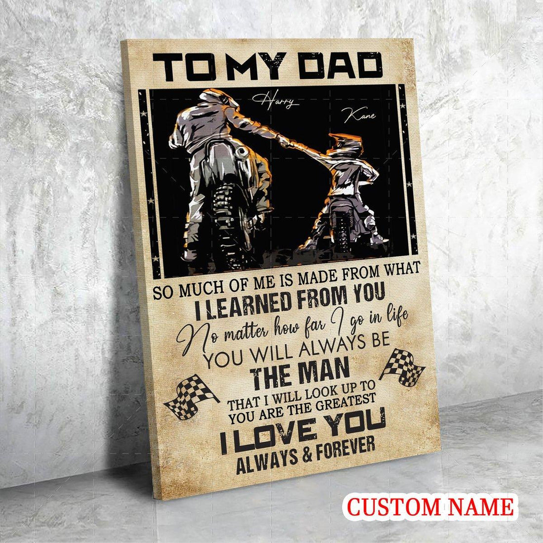 Customized Canvas Father And Son To My Dad - DucG