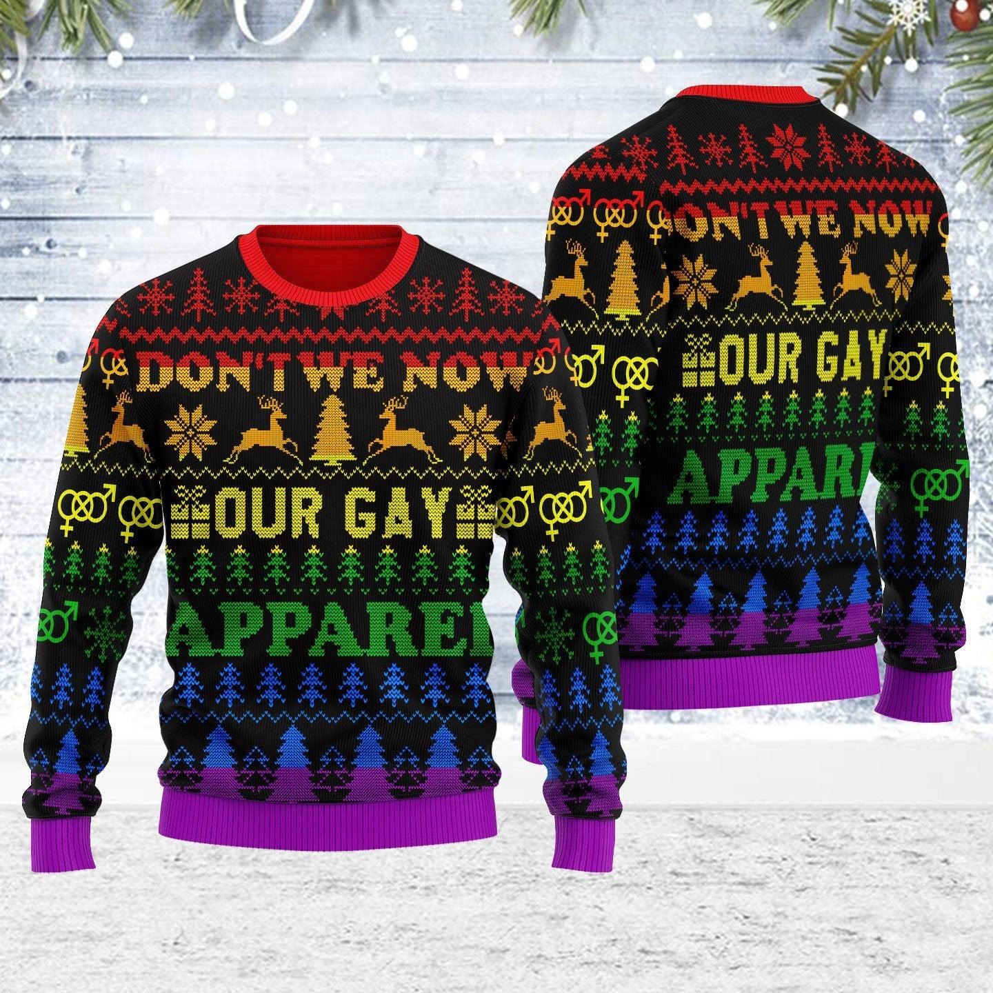 Don't We Now Our Gay Apparel Ugly Christmas Sweater - DucG