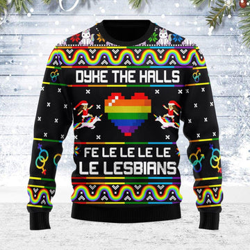 Dyke The Halls Ugly Christmas Sweater - DucG