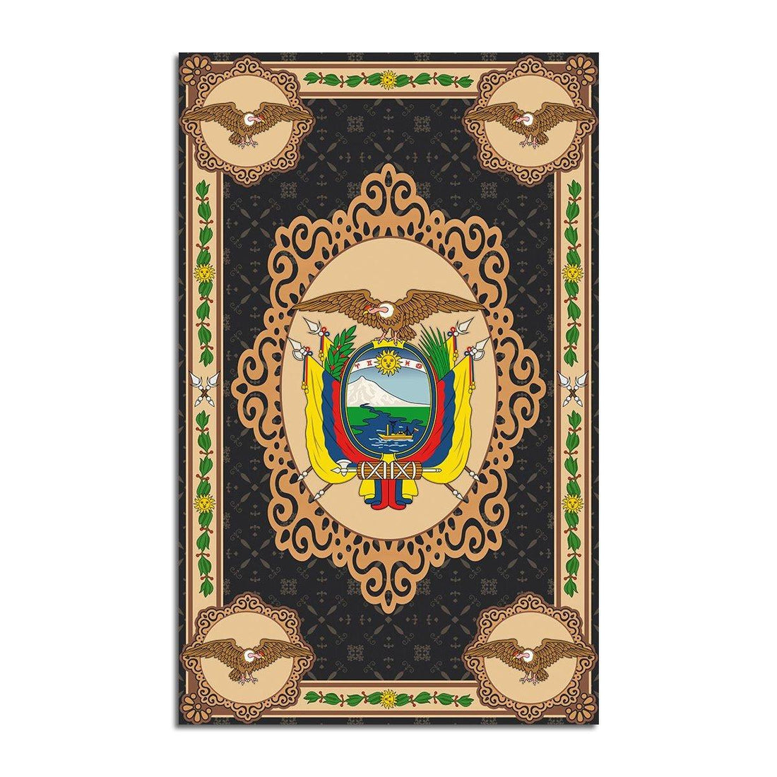 Ecuador Coat Of Arms Rug - CustomsPig