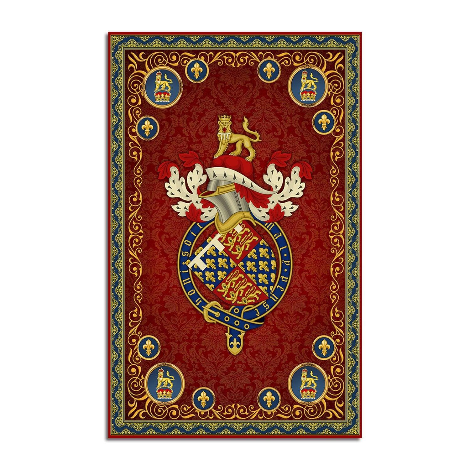 Edward the Black Prince Coat of Arms Rug - CustomsPig