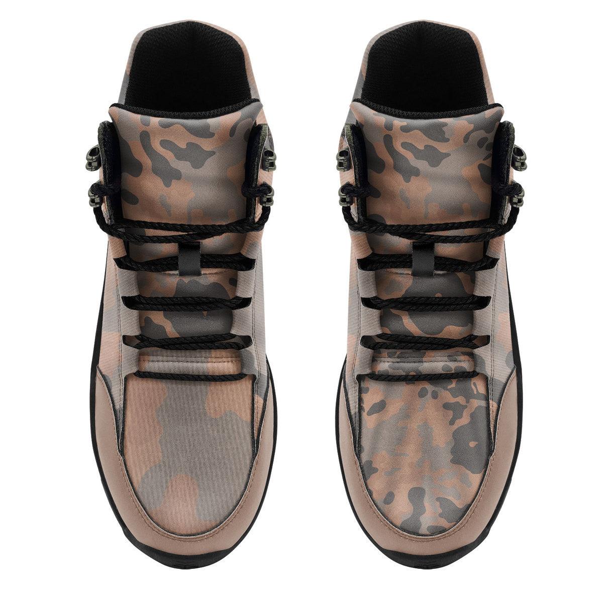 Eichenlaubmuster (Oak leaf A) WWII German Camo Hiking Shoes - CustomsPig