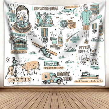 Ernest Hemingway Tapestry - CustomsPig