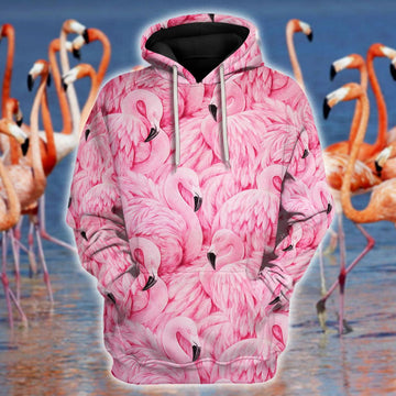 Flamingo Animal Cosplay T-shirt Hoodie Sweatpants Apparel - CustomsPig