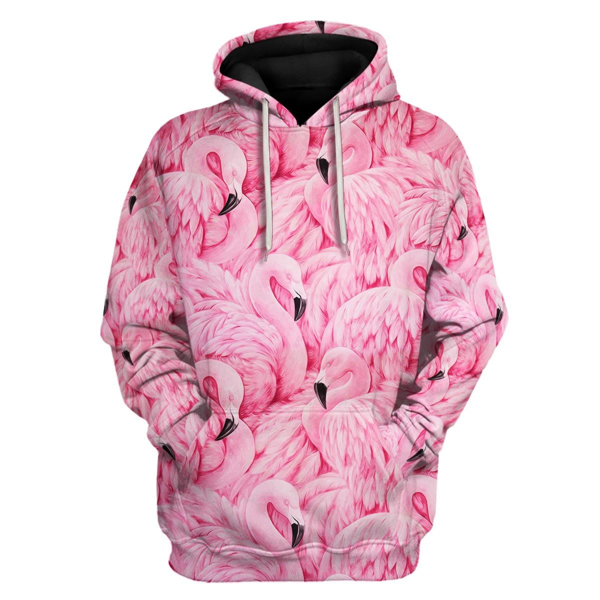 Flamingo Animal Cosplay T-shirt Hoodie Sweatpants Apparel - CustomsPig