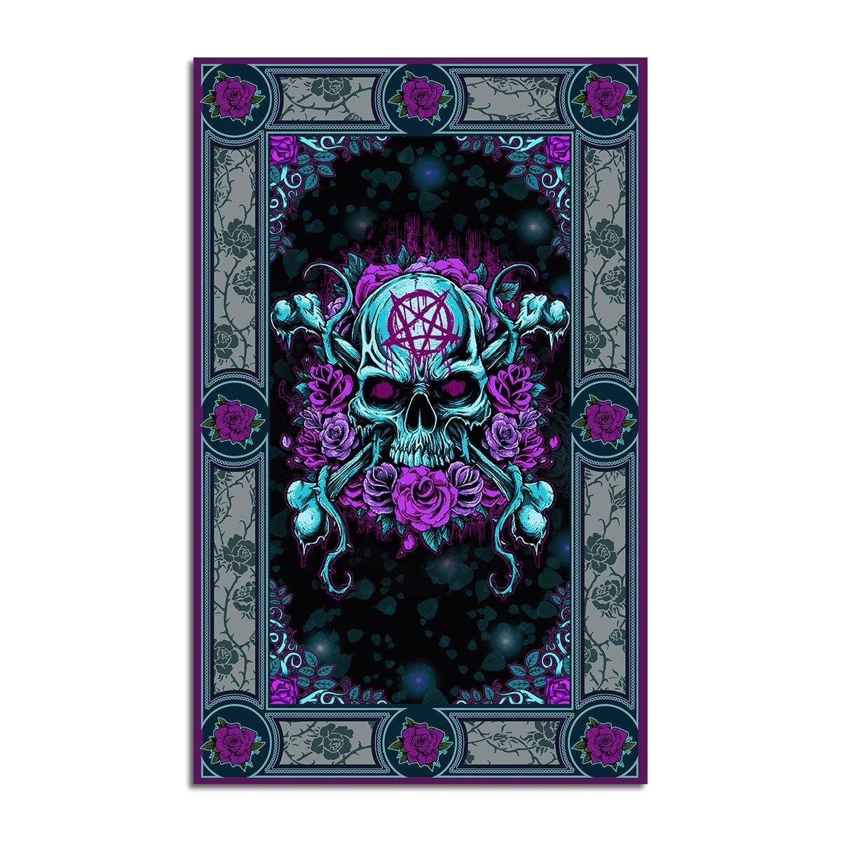 Flower Skull Rug - CustomsPig