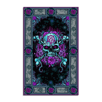 Flower Skull Rug - CustomsPig