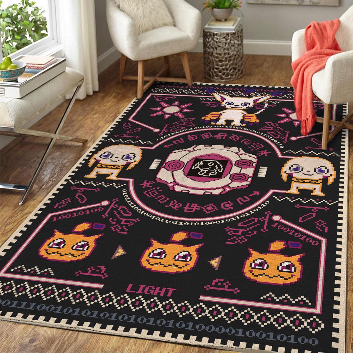 Gatomon Digimon - Angewomon Crest of Light Rug - DucG