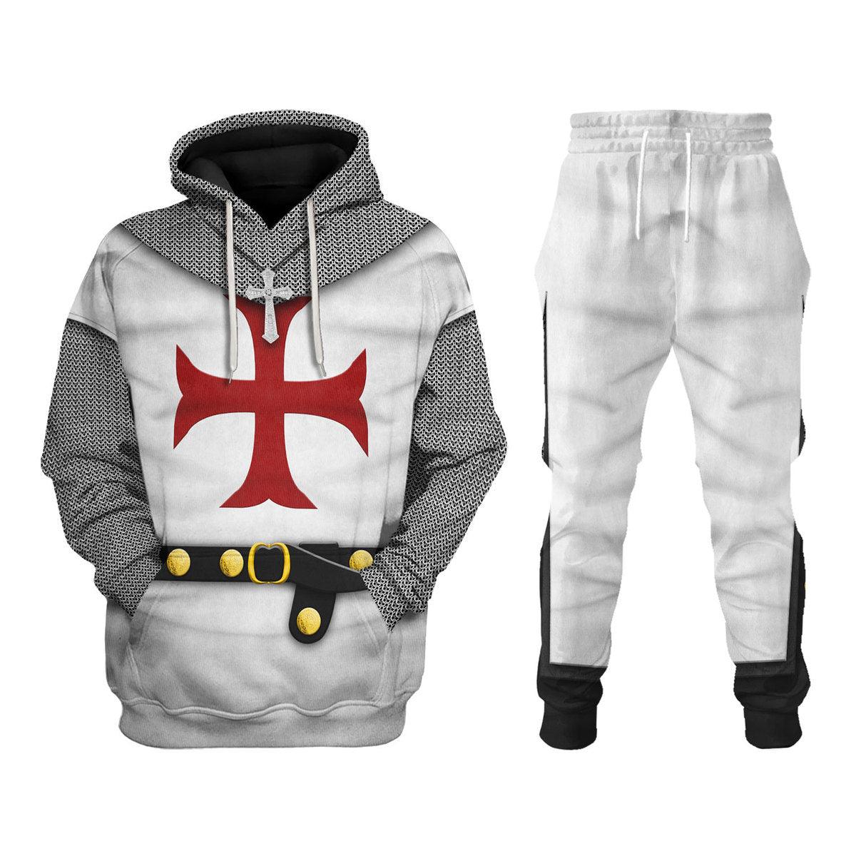 Gearhomie 1147–1149 English Templar Knight Costume Hoodie Sweatshirt T-Shirt Tracksuit - Gearhomie.com