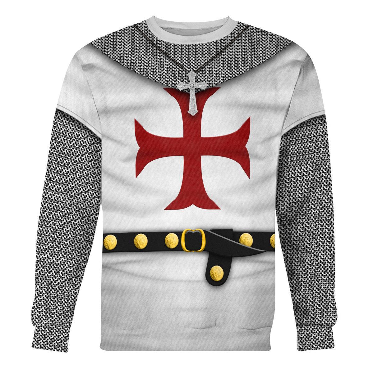 Gearhomie 1147–1149 English Templar Knight Costume Hoodie Sweatshirt T-Shirt Tracksuit - Gearhomie.com