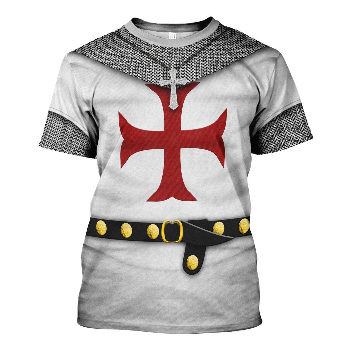 Gearhomie 1147–1149 English Templar Knight Costume Hoodie Sweatshirt T-Shirt Tracksuit - Gearhomie.com