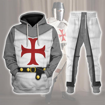 Gearhomie 1189-1192 English Templar Knights Costume Hoodie Sweatshirt T-Shirt Tracksuit - Gearhomie.com
