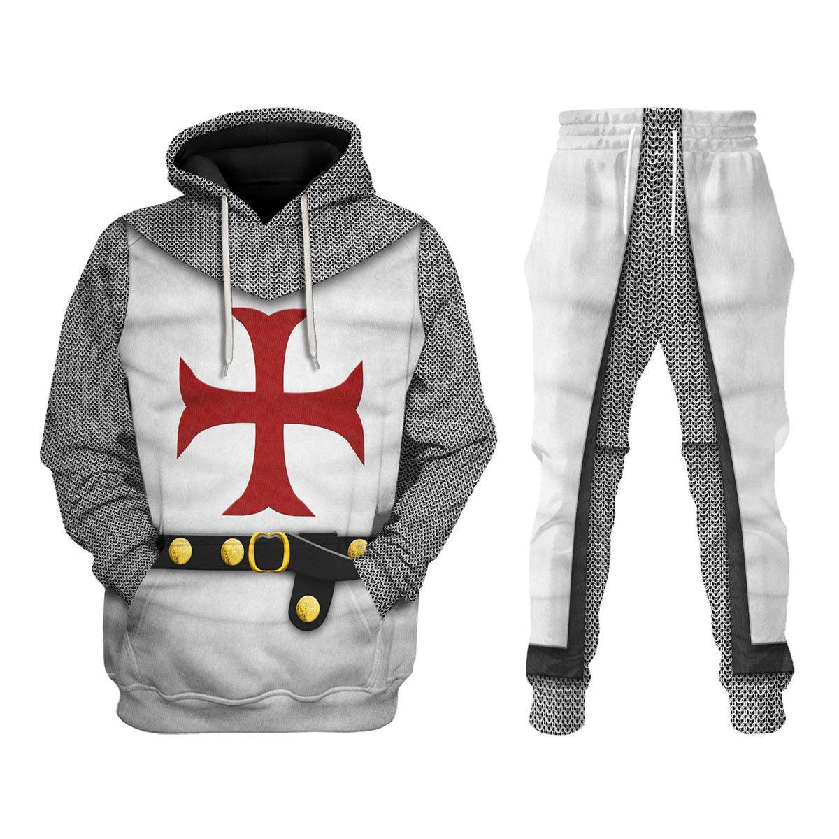 Gearhomie 1189-1192 English Templar Knights Costume Hoodie Sweatshirt T-Shirt Tracksuit - Gearhomie.com