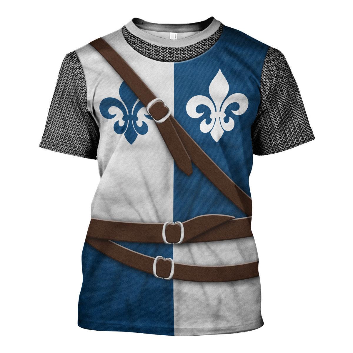 Gearhomie 12th Century French Knight Costume Hoodie Sweatshirt T-Shirt Tracksuit - Gearhomie.com