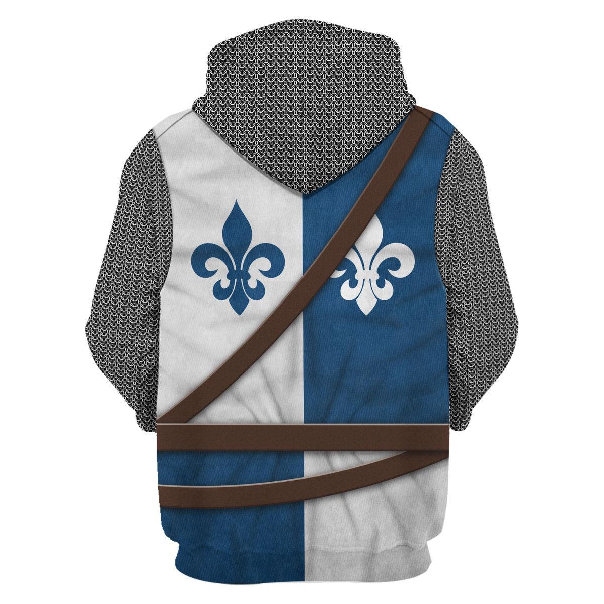 Gearhomie 12th Century French Knight Costume Hoodie Sweatshirt T-Shirt Tracksuit - Gearhomie.com