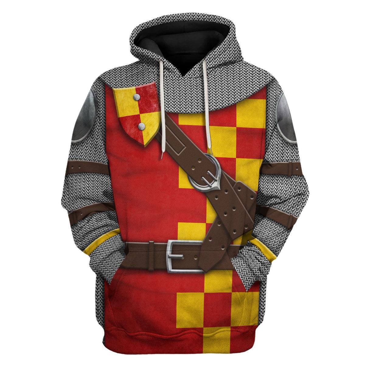 Gearhomie 13th Century English Knight Costume Hoodie Sweatshirt T-Shirt Tracksuit - Gearhomie.com