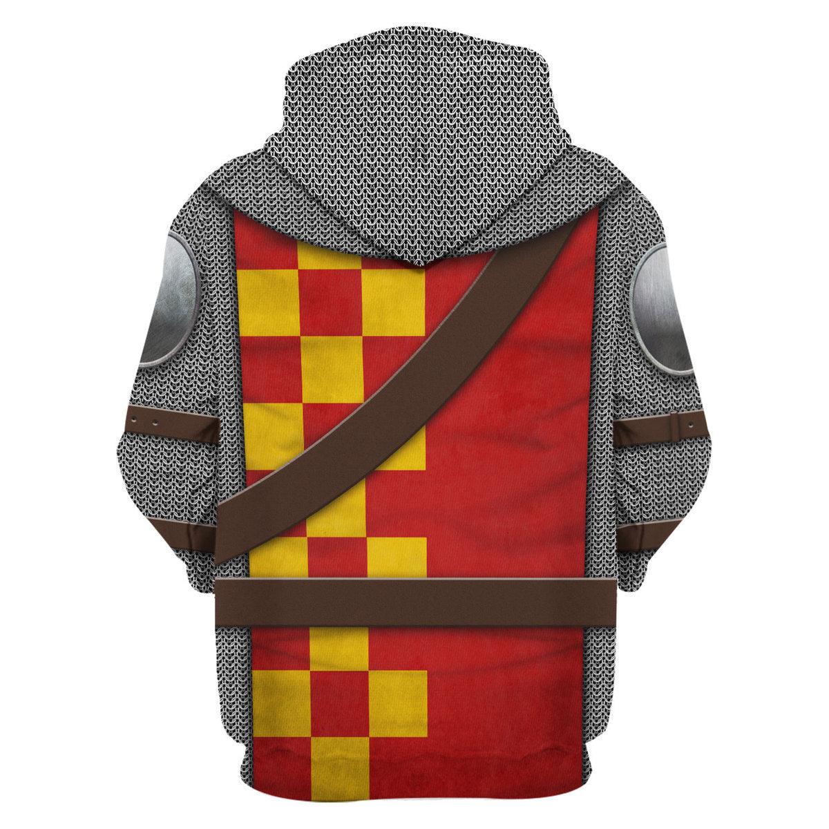 Gearhomie 13th Century English Knight Costume Hoodie Sweatshirt T-Shirt Tracksuit - Gearhomie.com