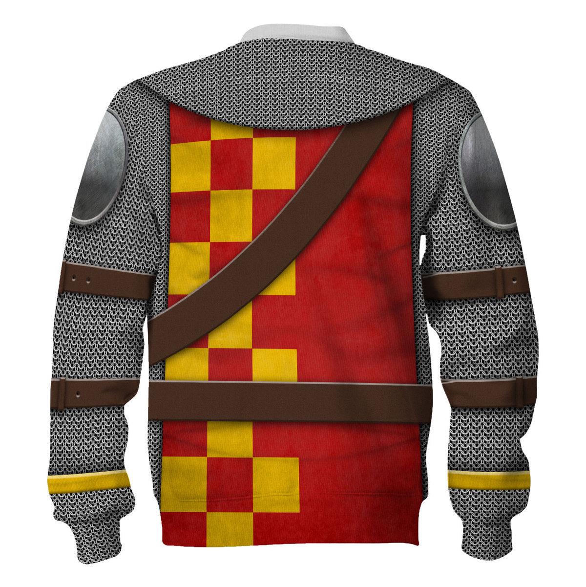 Gearhomie 13th Century English Knight Costume Hoodie Sweatshirt T-Shirt Tracksuit - Gearhomie.com