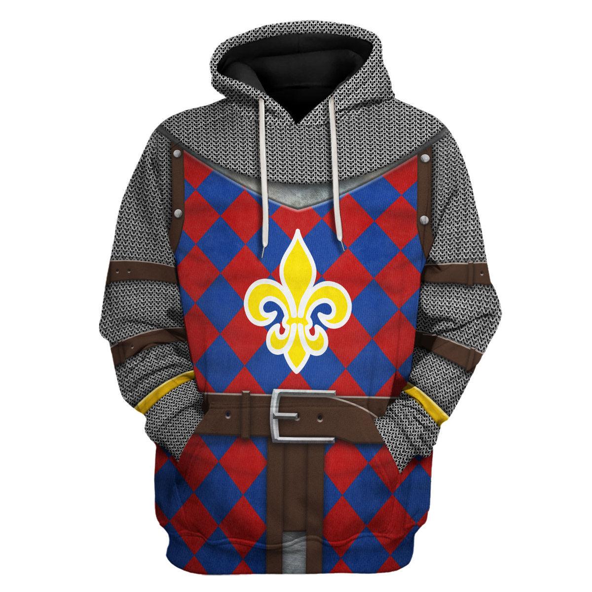 Gearhomie 13th Century French Knight Costume Hoodie Sweatshirt T-Shirt Tracksuit - Gearhomie.com