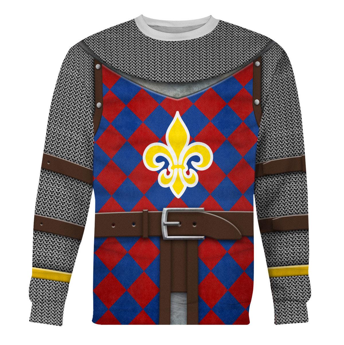 Gearhomie 13th Century French Knight Costume Hoodie Sweatshirt T-Shirt Tracksuit - Gearhomie.com
