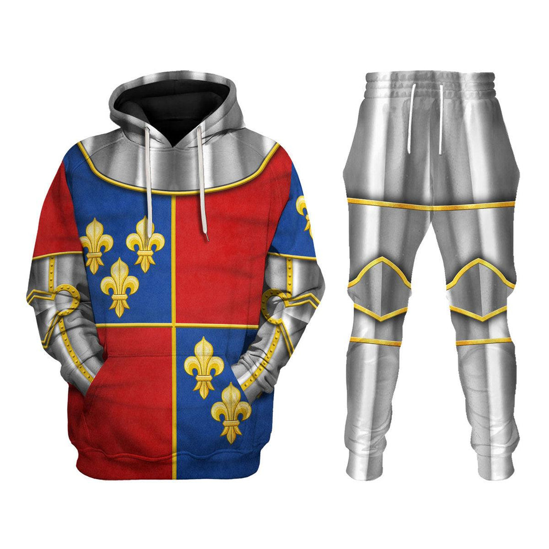 Gearhomie 1415 Agincourt Charles I d'Albret Knight Costume Hoodie Sweatshirt T-Shirt Tracksuit - Gearhomie.com