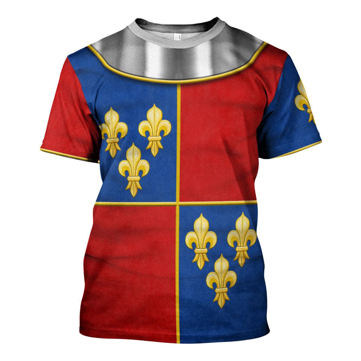 Gearhomie 1415 Agincourt Charles I d'Albret Knight Costume Hoodie Sweatshirt T-Shirt Tracksuit - Gearhomie.com