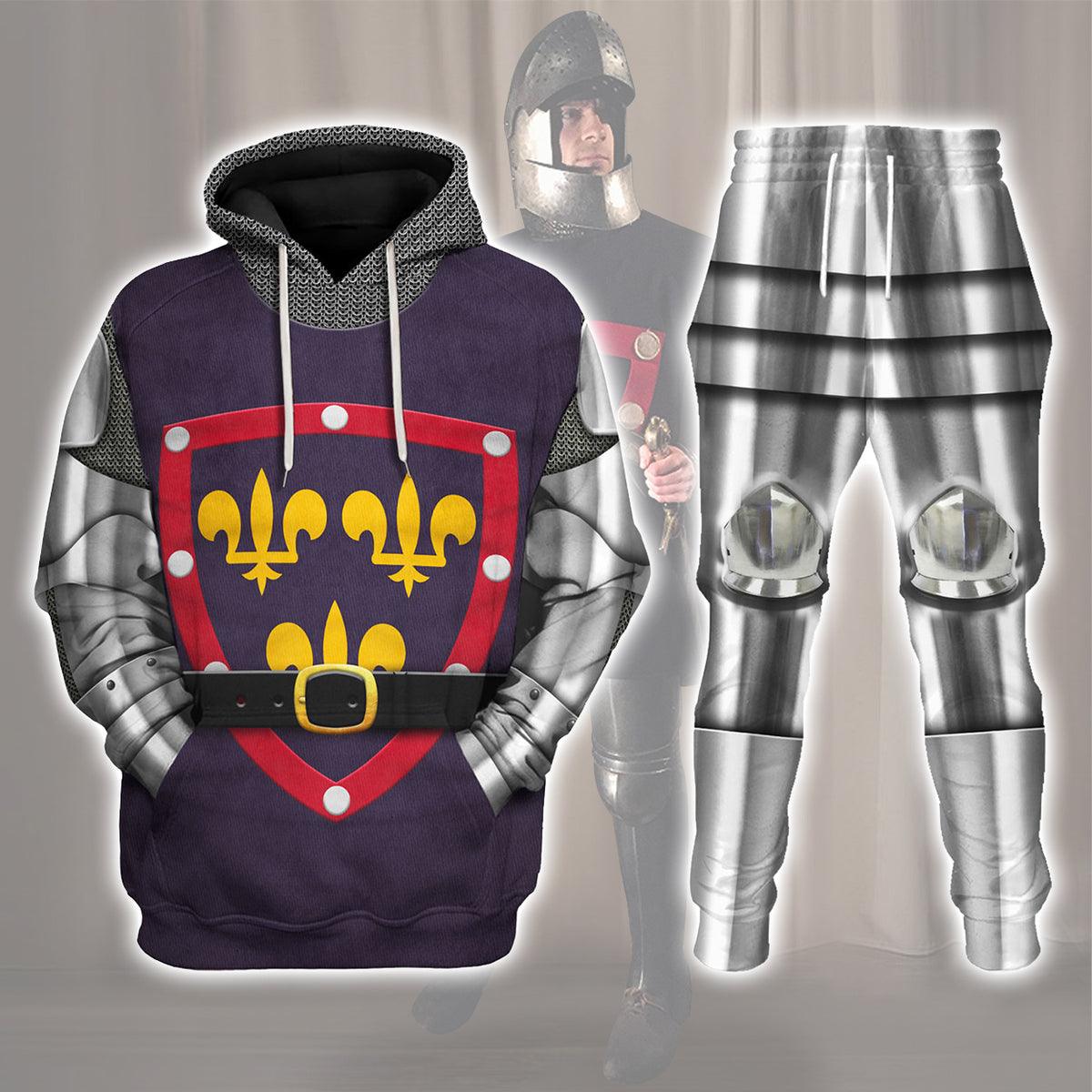Gearhomie 1415 Agincourt Knight Duke of Alencon Knight Costume Hoodie Sweatshirt T-Shirt Tracksuit - Gearhomie.com