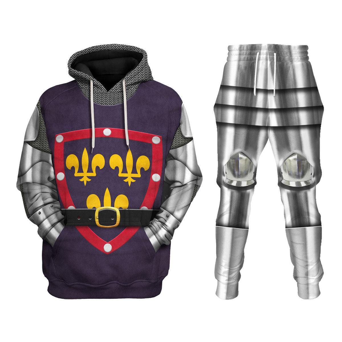 Gearhomie 1415 Agincourt Knight Duke of Alencon Knight Costume Hoodie Sweatshirt T-Shirt Tracksuit - Gearhomie.com