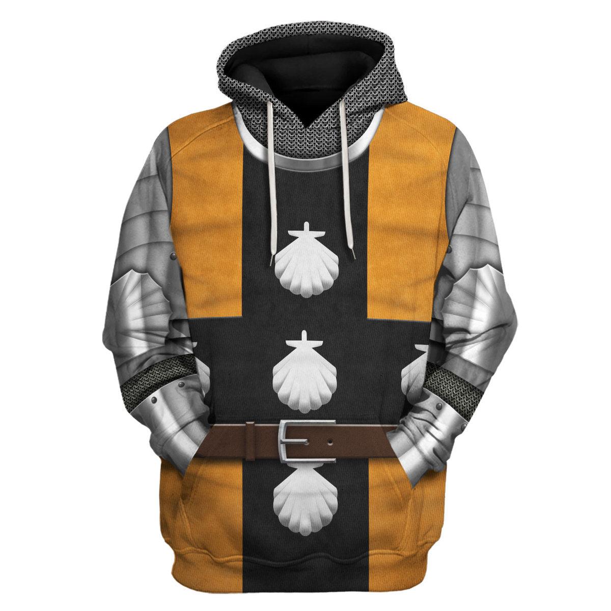 Gearhomie 1415 Agincourt Knight Waleran de Raineval Knight Costume Hoodie Sweatshirt T-Shirt Tracksuit - Gearhomie.com