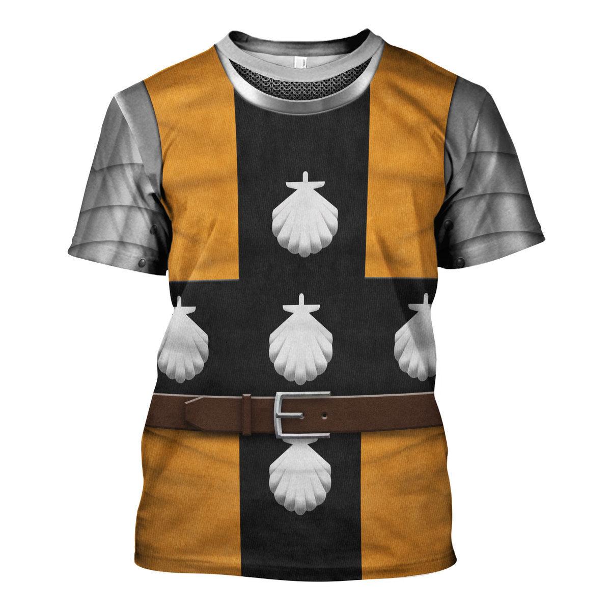 Gearhomie 1415 Agincourt Knight Waleran de Raineval Knight Costume Hoodie Sweatshirt T-Shirt Tracksuit - Gearhomie.com