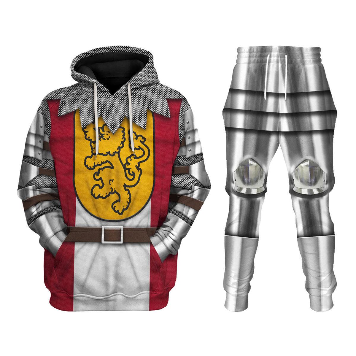Gearhomie 14th Century English Knights Costume Hoodie Sweatshirt T-Shirt Tracksuit - Gearhomie.com