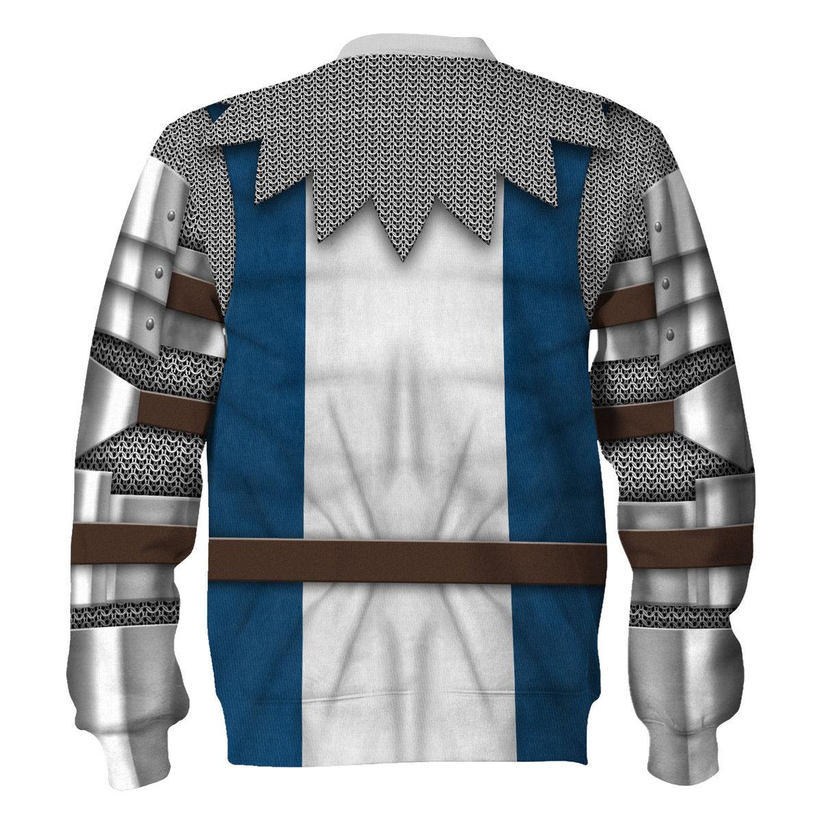 CustomsPig 14th Century French Knight Costume Hoodie Sweatshirt T-Shirt Tracksuit - CustomsPig.com