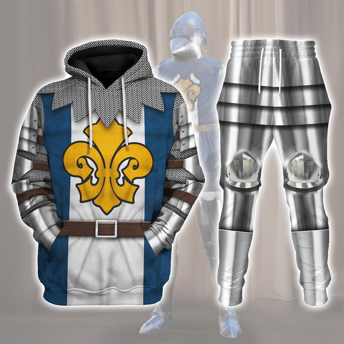 Gearhomie 14th Century French Knight Costume Hoodie Sweatshirt T-Shirt Tracksuit - Gearhomie.com