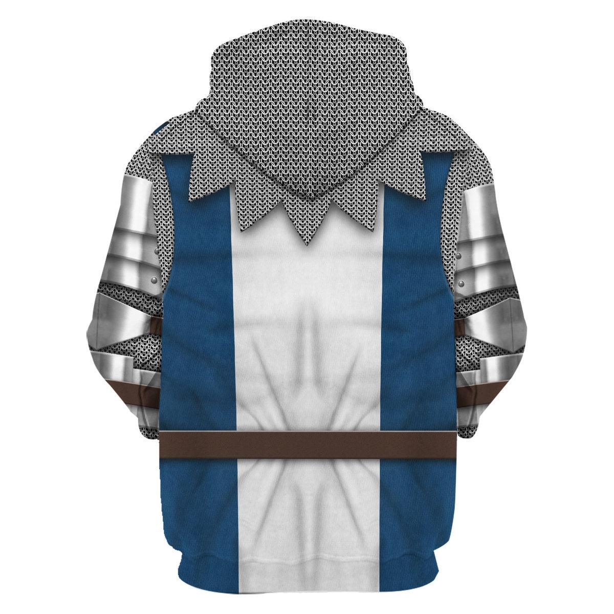 CustomsPig 14th Century French Knight Costume Hoodie Sweatshirt T-Shirt Tracksuit - CustomsPig.com