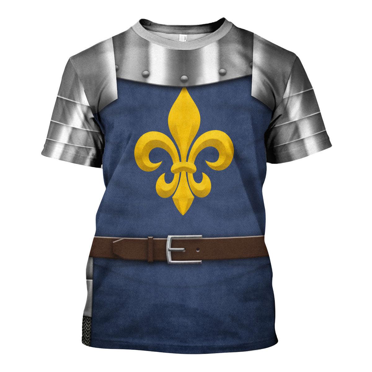 Gearhomie 15th Century French Knight Costume Hoodie Sweatshirt T-Shirt Tracksuit - Gearhomie.com
