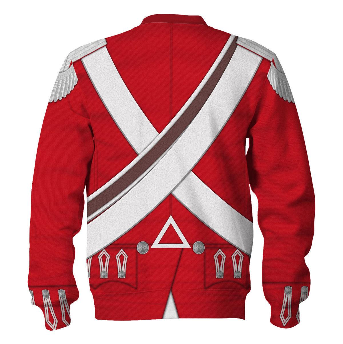 Gearhomie 33rd Foot (1st Yorkshire West Riding) Private Centre Company (1812-1815) Uniform All Over Print Hoodie Sweatshirt T-Shirt Tracksuit - Gearhomie.com
